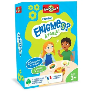BIOVIVA Jeu de société - Mes Premieres Enigmes - A table - 40 énigmes illustrées - Mixte - Dès 3 ans pas cher