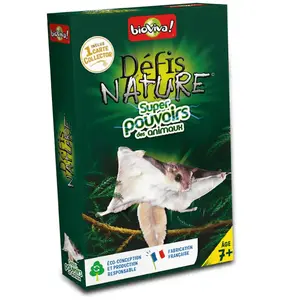 Jeu de cartes Bioviva Défis Nature Super pouvoirs des animaux pas cher