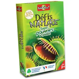 Jeu de cartes Bioviva Défis Nature Super pouvoirs des plantes pas cher