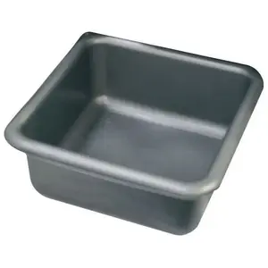 ALUMINIUM ET PLASTIQUE Cuvette carrée - 38 cm - 15 L - gris pas cher