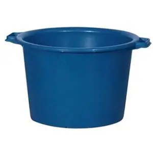 ALUMINIUM ET PLASTIQUE Baquet rond 30 L - D: 45 cm - H 29 cm - bleu pas cher