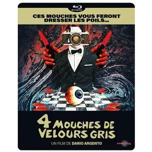 Comparateur de prix : Carlotta 4 Mouches de velours gris Édition Limitée Steelbook Blu-ray