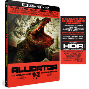 Carlotta L'Incroyable Alligator Édition Limitée Steelbook Blu-ray 4K Ultra HD et Alligator 2 : La Mutation Édition Limitée Steelbook Blu-ray pas cher