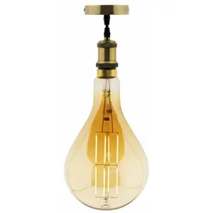 Ampoule LED géante ovale avec suspension incluse - Elexity pas cher