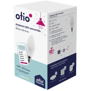 Ampoule connectée WIFI LED flamme E14 5.5W - Otio pas cher