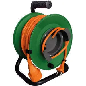 Enrouleur éléctrique ZENITECH 40m sans prise - 2x1,5 mm² pas cher