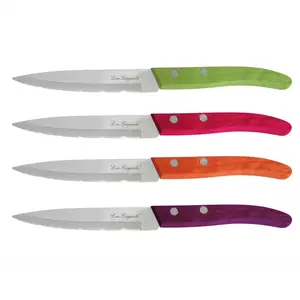Lou Laguiole Forest 4-delige steakmessenset multi-colour pas cher
