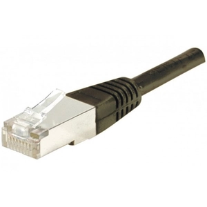 EXC CUC Cordon RJ45 patch FTP CAT 6 Noir - 0,50 m pas cher