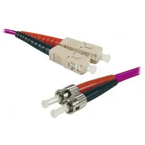 Jarretière optique duplex multimode 2mm OM4 ST-UPC/SC-UPC - 2 m pas cher