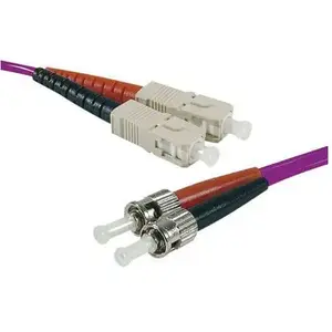 Exertis Connect Câble patch FO Eco, 50/125 µm, fibre OM4, 2x ST mâle/SC duplex mâle, erika-violet, 5,0 m UPC U (5 m), Câble réseau pas cher