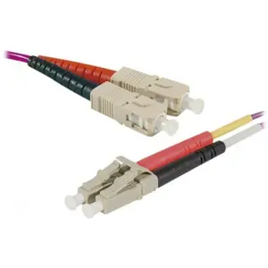 Jarretière optique duplex multimode 2mm OM4 LC-UPC/LC-UPC - 3 m pas cher