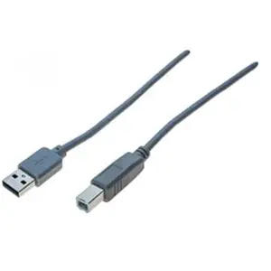 Hypertec Exertis Connect Câble USB 2.0, USB A / USB B, gris, 2,0 m (2 m, USB 2.0), Câble USB pas cher
