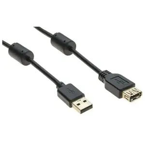 Cordon usb 2.0 type a / b avec ferrites noir - 1,0 m (532429) - Exertis Connect pas cher