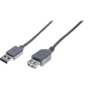 EXC Rallonge éco. USB 2.0 type A /A male/femelle gris de 1,80 mètre pas cher