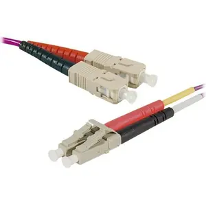 Jarretière optique duplex multimode 2mm OM4 SC-UPC/LC-UPC - 10 m
