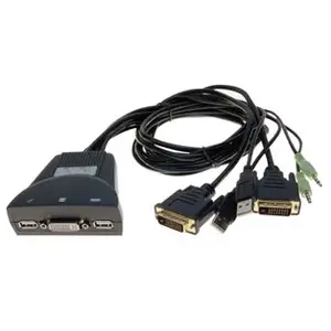 Dexlan 2 Port Dvi/usb/audio Kvm Switch In Cable pas cher