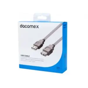 DACOMEX Rallonge USB 2.0 Type-A - Type A grise - 2 m pas cher