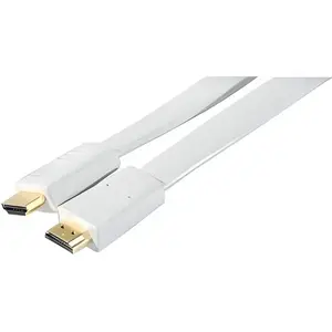 Comparateur de prix : Dexlan Exertis Connect - Cordon hdmi high speed plat blanc 1m (128311)