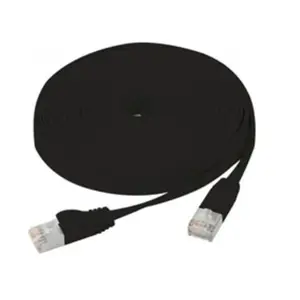 Générique Cat6 RJ45 Câble patch plat U/FTP snagless noir - 1 m (CAT6, 1 m), Câble réseau pas cher