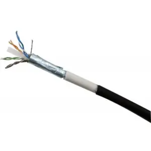 Exertis Connect Câble patch F/UTP, CAT.6, résistant à l'eau, noir, 3.0 m Câble patch résistant à l'eau avec un K (F/UTP, CAT6, 3 m), Câble réseau pas cher