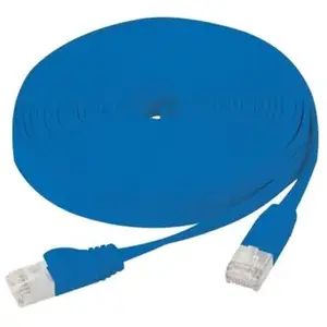 exertis Connect - Cordon de raccordement - RJ-45 (M) pour RJ-45 (M) - 2 m - U / FTP (Paire torsadée blindée) - CAT 6 - intérieur, sans crochet, plat - bleu pas cher