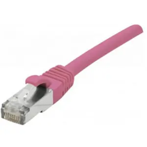exertis Connect - Cordon de raccordement - RJ-45 (M) pour RJ-45 (M) - 1.5 m - blindé F/UTP - CAT 6 - sans halogène, sans crochet - rose pas cher