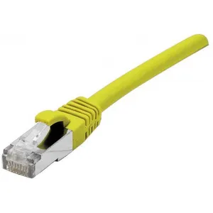 divers Cordon RJ45 CAT 6A S/FTP TPE écologique snagless jaune certifié GRS - 0,5 m (ECF-854538) pas cher