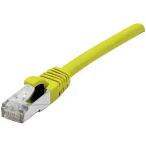 Générique Cat6 RJ45 Patch cable F/UTP PVC ecofriendly yellow - 0.15m (U/UTP, CAT6, 0.15 m), Câble réseau pas cher