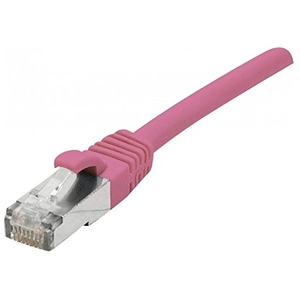 Connect deXlan - Cordon de raccordement - RJ-45 (M) pour RJ-45 (M) - 1 m - SFTP - CAT 6a - sans halogène, moulé, sans crochet - rose pas cher