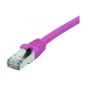 Exertis Connect Câble patch CAT. 6, F/UTP, PoE, sans halogène, rose, 0,3 m Câble patch blindé avec protection de (F/UTP, CAT6, 0.30 m), Câble réseau pas cher