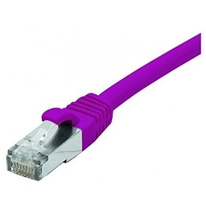 Dexlan connect 15 m Full Cuivre RJ45 F/UTP LSZH Cat. 6 avec Protection Anti Coupure pour Cordon Patch Violet pas cher