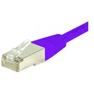 Inconnu Cordon RJ45 catégorie 6 S/FTP violet - 0,5 m pas cher