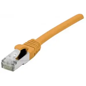 Connect Dexlan - Cordon de raccordement - RJ-45 (M) pour RJ-45 (M) - 1 m - S/FTP - CAT 6a - sans halogène, moulé, sans crochet - orange pas cher