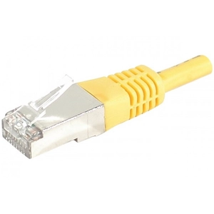 EXC DEXLAN Cordon patch RJ45 SSTP CAT 6a jaune - 0,50 m pas cher