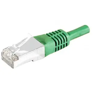 EXC DEXLAN Cordon patch RJ45 SSTP CAT 6a vert - 1 m pas cher
