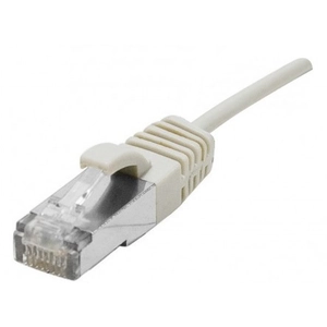 Dexlan - Cordon de raccordement - RJ-45 (M) pour RJ-45 (M) - 3 m - 4.8 mm - SFTP - CAT 6a - sans halogène, sans crochet - gris pas cher