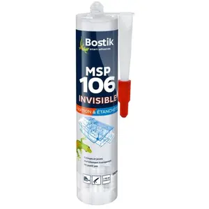 Bostik Mastic de collage et d'étanchéité transparent MS106 pas cher