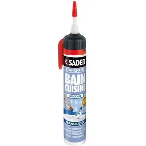 Cartouche Silicone translucide 200ml, pistolet intégré sader pas cher