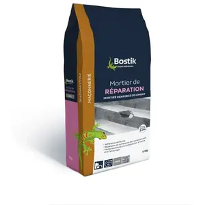 Mortier réparation - BOSTIK - Sac 5 kg - Intérieur - Ciment - Gris pas cher