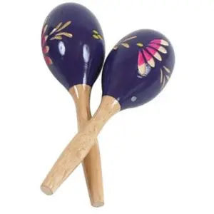 FUZEAU - MARACAS VIOLETTES FUZEAU L.20 CM pas cher