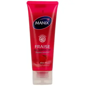Manix Gel Lubrifiant Intime Fraise 80ml pas cher