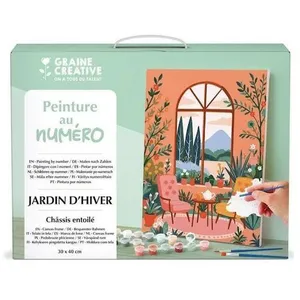 PEINTURE AU NUMERO 30x40 cm - JARDIN D''HIVER pas cher
