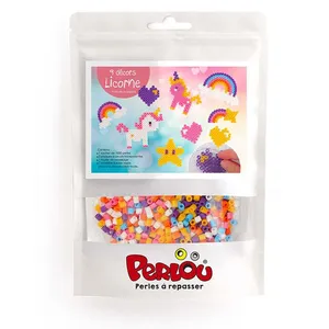Kit de perles à repasser - Licorne et arc-en-ciel - PERLOU - Pour enfa... pas cher