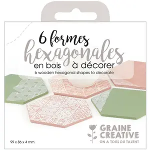Comparateur de prix : Graine Créative GC Houten Hexagon 99x86x4 mm 6 stuks