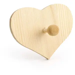 Patère Coeur en bois 15cm - Graine créative MarronVendu parcdiscount