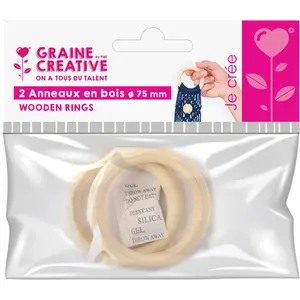 2 anneaux en bois ø 75 mm pas cher