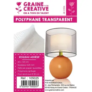 MINI ROULEAU DE POLYPHANE ADHESIF TRANSPARENT 60X120CM pas cher