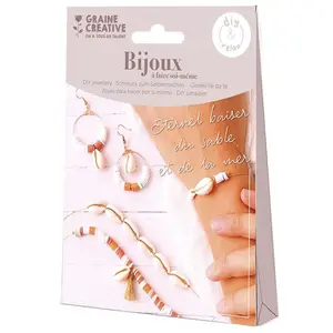 Kit de bijoux - Graine Creative - 816035 - 10g perles heishi - 10 coquillages - 5m fil polyesterVendu parrakuten
