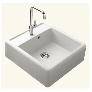 Évier timbre doffice granit blanc cassé Kümbad KIWI 1 bac 595x630 pas cher