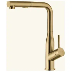 Mitigeur - LUISINA - RC313DO018 - Inox doré - Douchette extractible 2 jets - Hauteur 33.6 cm pas cher